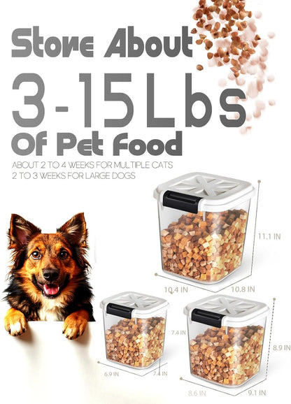 LivLab Mker Dog Food Storage Container - 6L/6KG/10LBS Pet Food Storage Containers With Lids & Scooper, BPA Free Airtight Storage Containers Store Dry Food For Kitchen Pantry