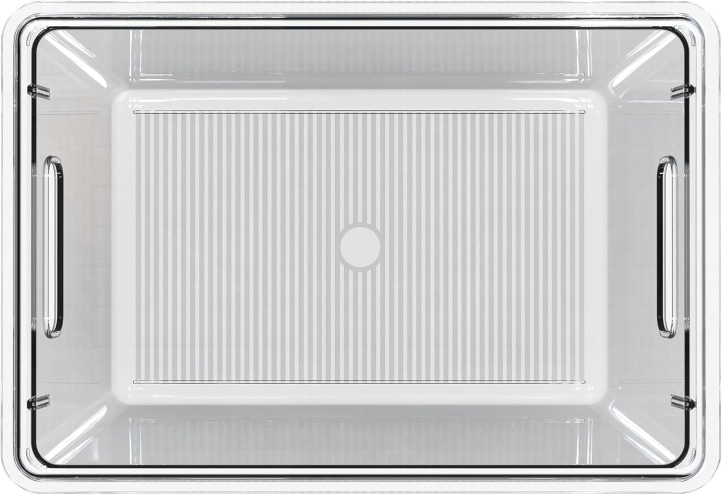 YAN & HIN 6 Pack Clear Storage Bins with Lids, Stackable Plastic Organizer Bins with Handles, Pantry Organizers and Storage for Kitchen Cabinet, Fridge, Bathroom, Closet and Shelf Organization