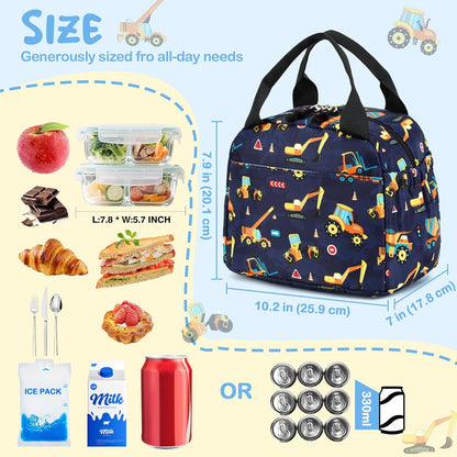 CAMTOP kids lunch bag Cute Insulated lunch box for Boys & Girls Leakproof loncheras for school