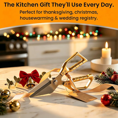 Multifunctional Heavy Duty Kitchen Shears: Kitchen Shears for Cutting Chicken,Kitchen Scissors for Food, Japanese High-Carbon Steel Culinary Poultry Shears, for Chicken,Meat,Fish,Bone Cutting(3.0mm) ﻿