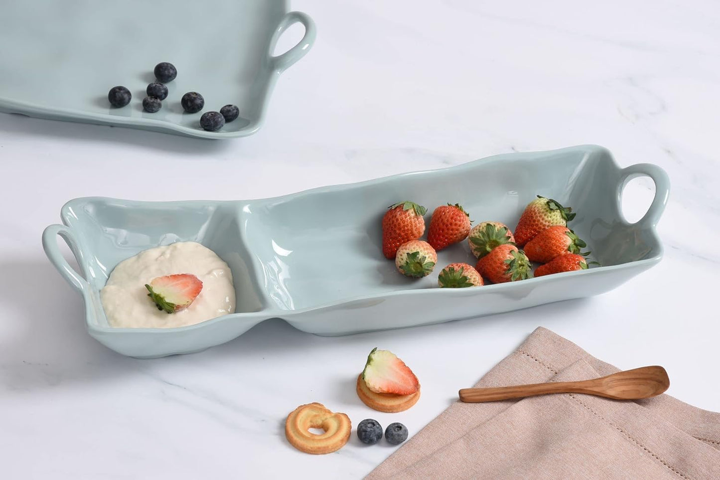 Pampa Bay Shatterproof Melamine Chip and Dip (Pastel Blue)
