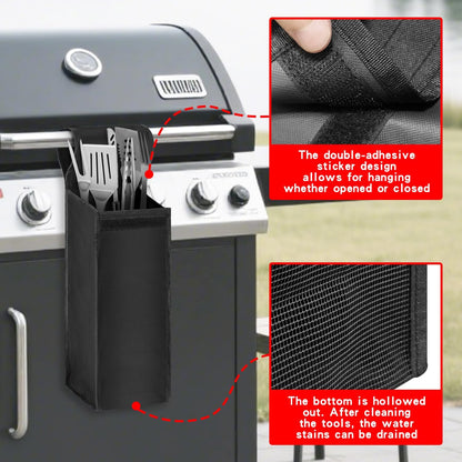 2 PCS Upgraded Grill Tool Storage Caddy, Hollow Design - Automatic Drainage, Storage and Grilling in One, 20 X 6 X 6 Grill Utensil Storage Holder for Barbecue Restaurant, Family, Camping