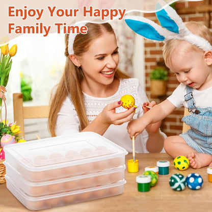 3pcs Deviled Egg Containers with Lid 8Pcs Deviled Egg Injector Piping Tool