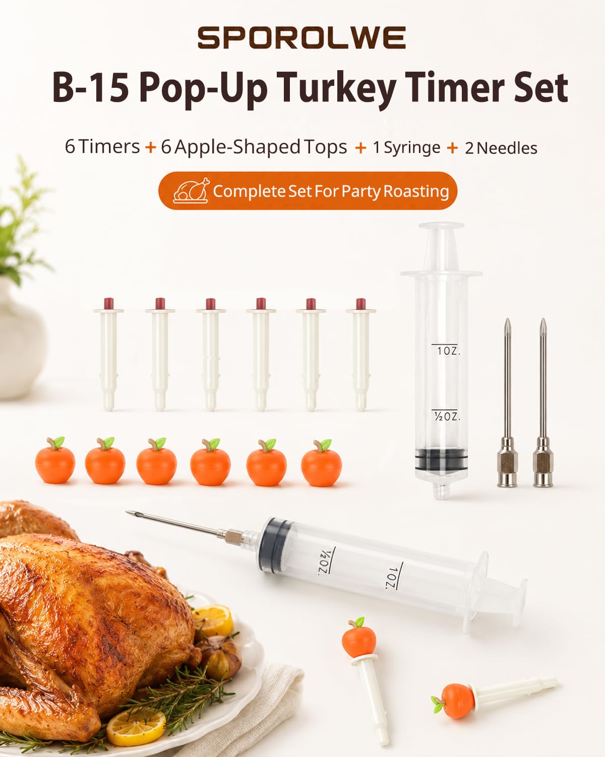 Oven Thermometer 2.75-Inch Dual Scale, 50-300°C/100-600°F, NSF 2‑Pack