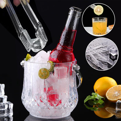 6 Pack Clear Plastic Serving Tongs, 6.3 In Small Serving Utensils Ice Tongs