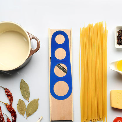 Stainless Steel Spaghetti Measuring Utensil Blue 4-Hole Kitchen Tool