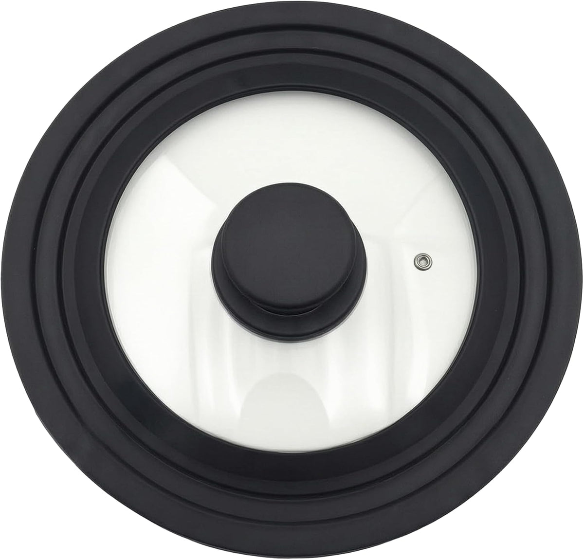 Universal Lid 6-12.5 Inch, Tempered Glass Lid with Heat Resistant Silicone Rim for Pots Pans Skillets, Dishwasher Safe Cookware Replacement Lid (11-12-12.5 inch)