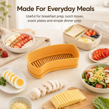 Extra Large One Press Banana Cutter, Multi Fruit & Egg Slicer