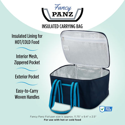 Fancy Panz Insulated Casserole Carrier Bag - Pink Thermal Food Transport Bag for Hot & Cold Dishes - Holds 2 Portable Insulated Bag for Potlucks, Parties, Tailgates & Entertaining
