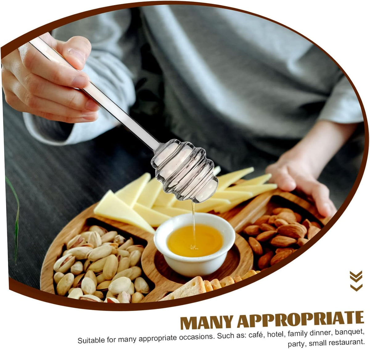 CALLARON Glass Honey Dipper Stirring Stick - Portable Household Honey Rod for Tea Coffee Jam - Practical Spiral Design 5.35 X 1.18 Inches