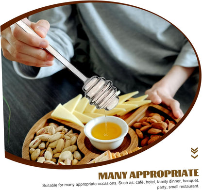 CALLARON Glass Honey Dipper Stirring Stick - Portable Household Honey Rod for Tea Coffee Jam - Practical Spiral Design 5.35 X 1.18 Inches