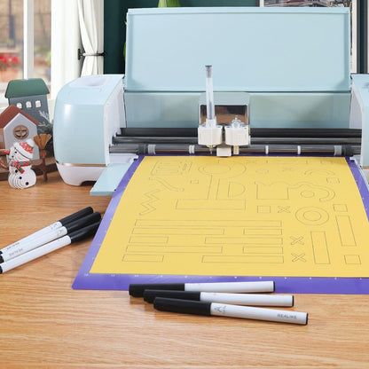 REALIKE 12x12 Light Cutting Mat Compatible with Cricut Maker 3/Maker 4/Maker/Explore 3/4/Air 2/Air/One(3 Mats), Gridded Adhesive Non-Slip Cut Mat for Crafts, Quilting, Sewing and All Arts