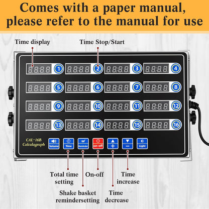 Relaxweex Commercial Digital Kitchen Timer for Cooking, 8 Channel