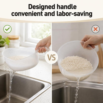 2-In-1 Rice Strainer Lightweight Rice Washer Strainer Bowl