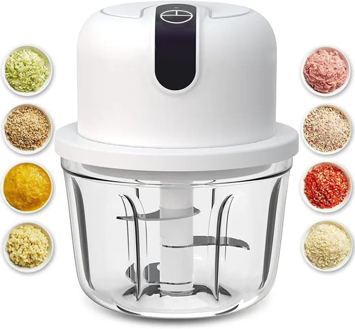 1.5 CUP Garlic Chopper,Electric Mini Food Processor,Portable Onion Chopper