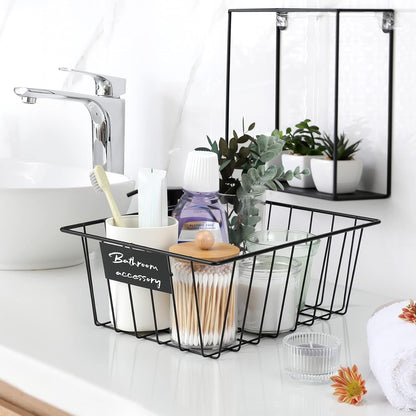 6 Pack Wire Baskets for Pantry Organization and Storage, Kitchen Organizer, 2 XXLarge & 2 XLarge & 2 Large
