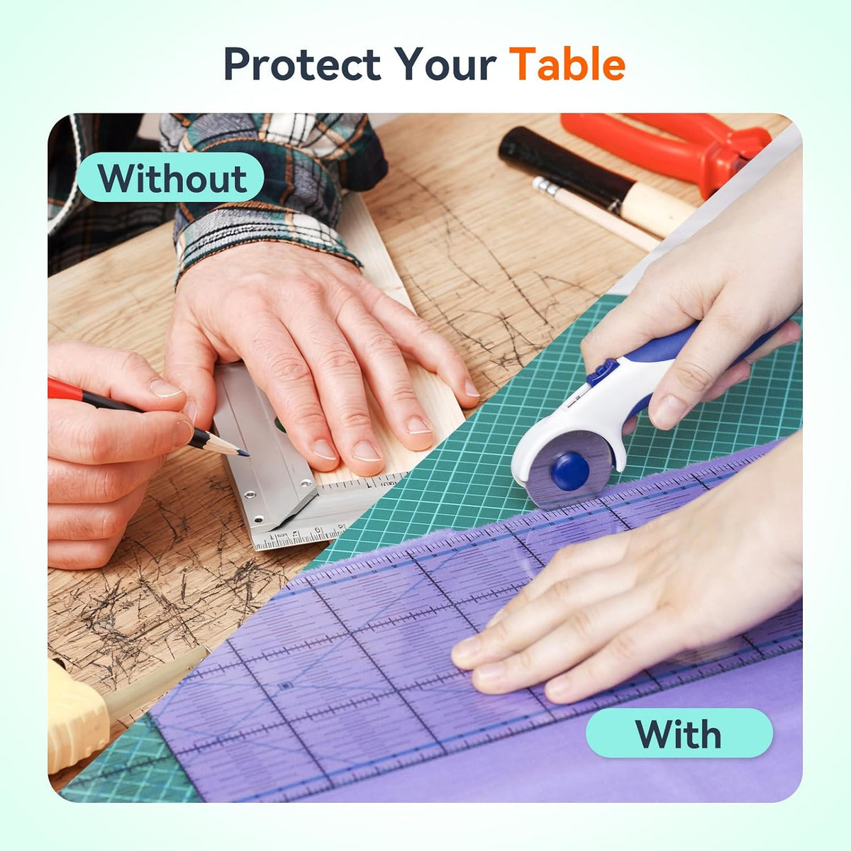 HTVRONT Cutting Mats 12x12, Compatible with Cricut Maker/Explore