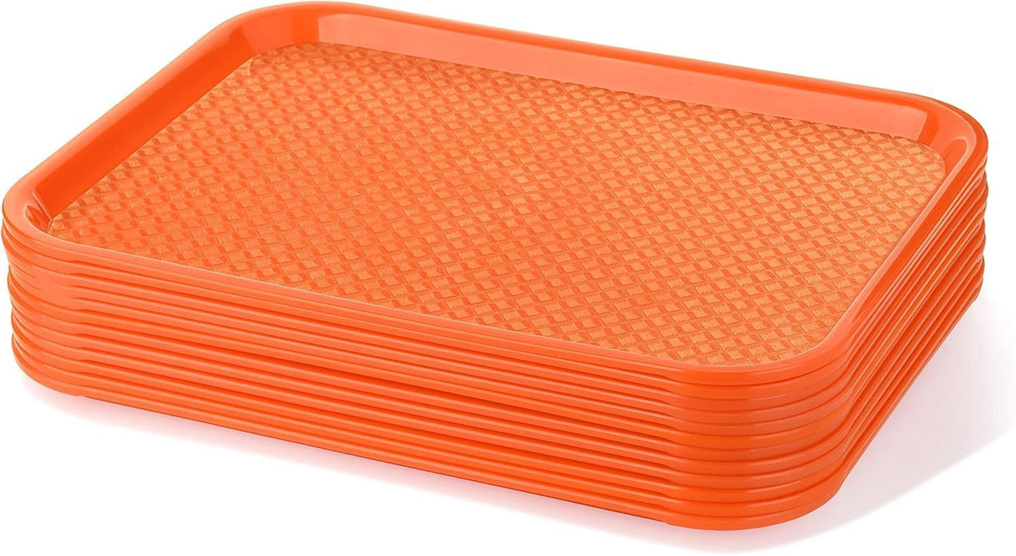 New Star Foodservice Fast Food Tray, Set of 12 (Black, 12 by 16-Inch)