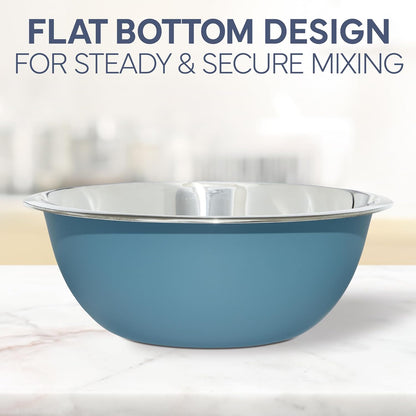 COOK WITH COLOR Stainless Steel Mixing Bowls Set - Nesting Bowls, 6 Pieces, Rose
