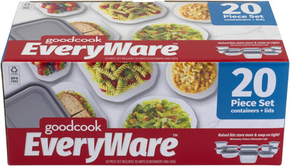 GoodCook EveryWare 20-Piece Boxed Food Storage Container Set with Lids, BPA Free