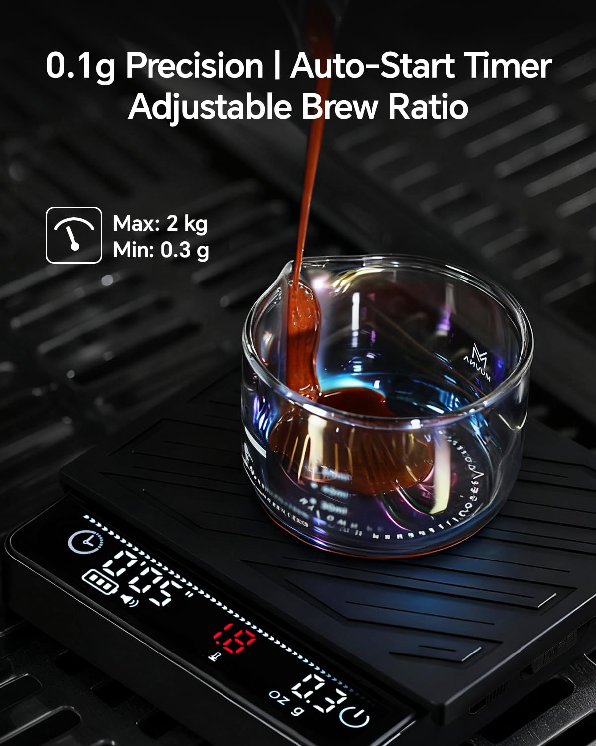 Walnut Coffee Bean Scale Set with Spritzer, Coffee Lover Gifts