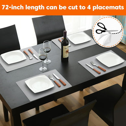 Extra Large Silicone Mats for Kitchen Counter,24"x80"Heat Resistant Mat for Kitchen Island,Waterproof Multipurpose Countertop Protector,New Skin-Friendly Material Table Protector,Freely Cuttable,Black