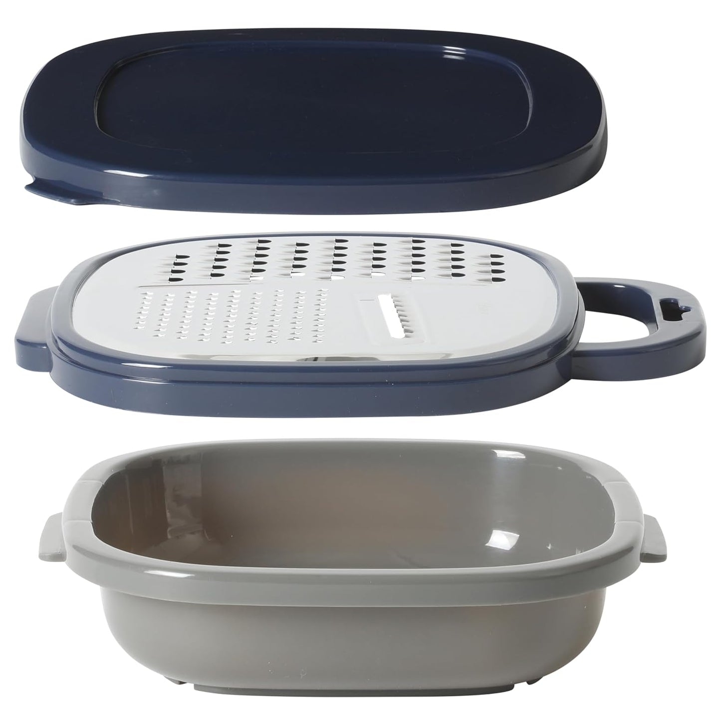 Oster Bluemarine 3 Piece PP Stackable Space-Saving Colander and Mixing Bowl Set