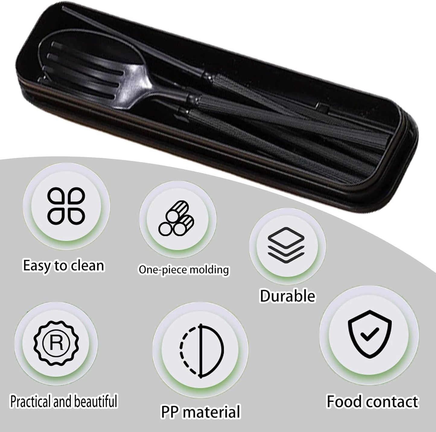 1 Set Large Reusable Travel Utensils Set with Case, Camping Cutlery for Office, Lunch, Dorm & Daily Work Use, Includes Spoon, Knife & Fork((Pink)