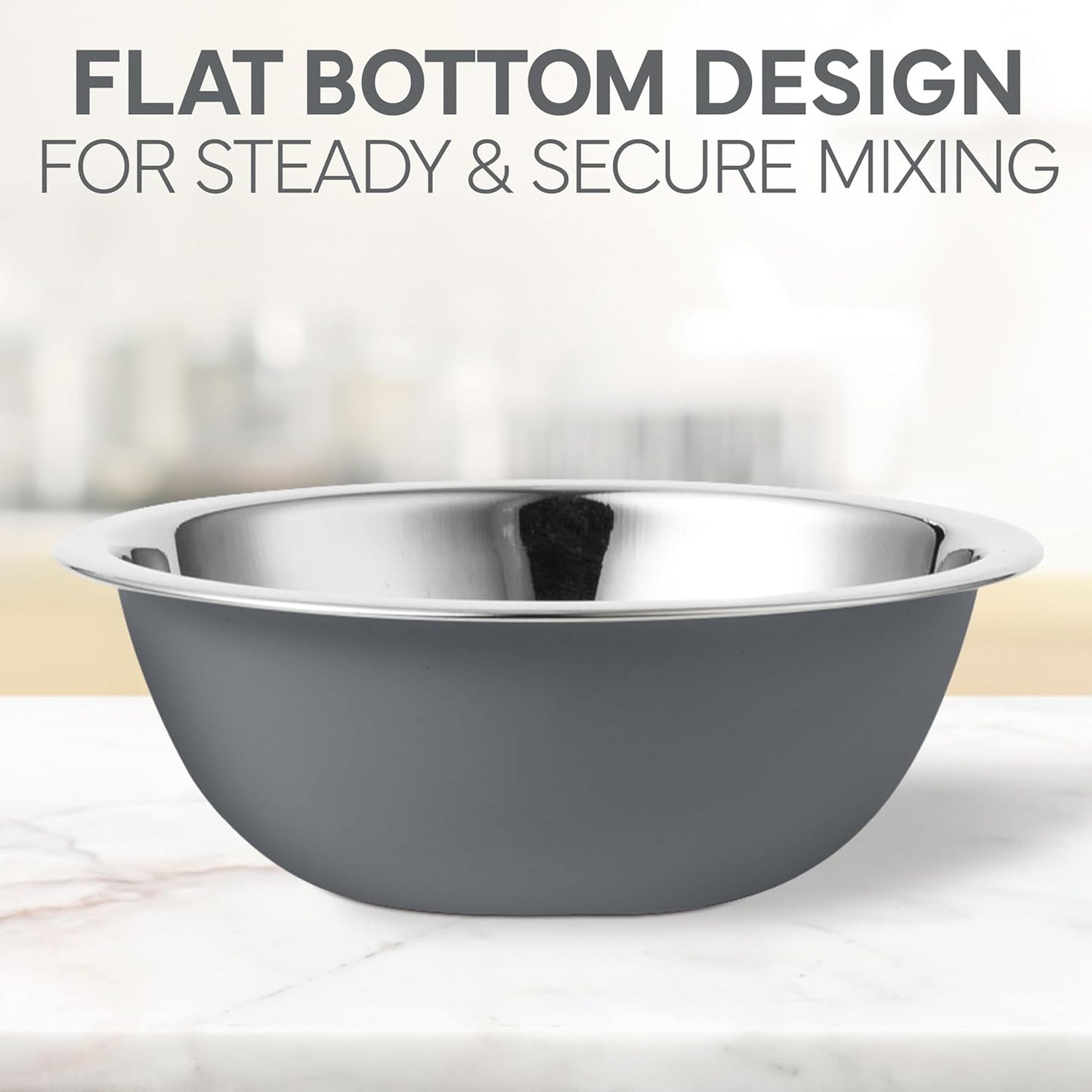 COOK WITH COLOR Stainless Steel Mixing Bowls Set - Nesting Bowls, 6 Pieces, Rose