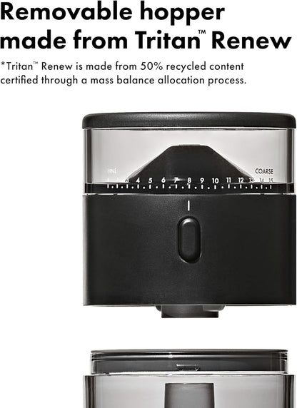OXO Brew Compact Conical Burr Electric Coffee Bean Grinder - 50g Capacity