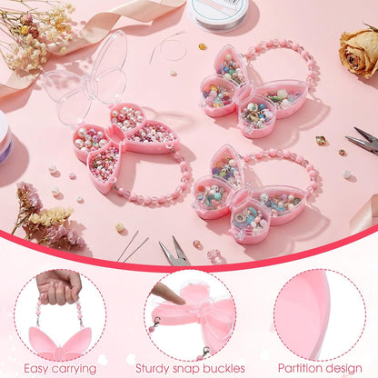 Cunno 6 Pack Valentines Day Containers Butterfly Shaped Food Containers Large Plastic Snack Box Food Storage with Handle Divided Serving Tray Portable Jewelry Organizer for Candy Fruit Purple