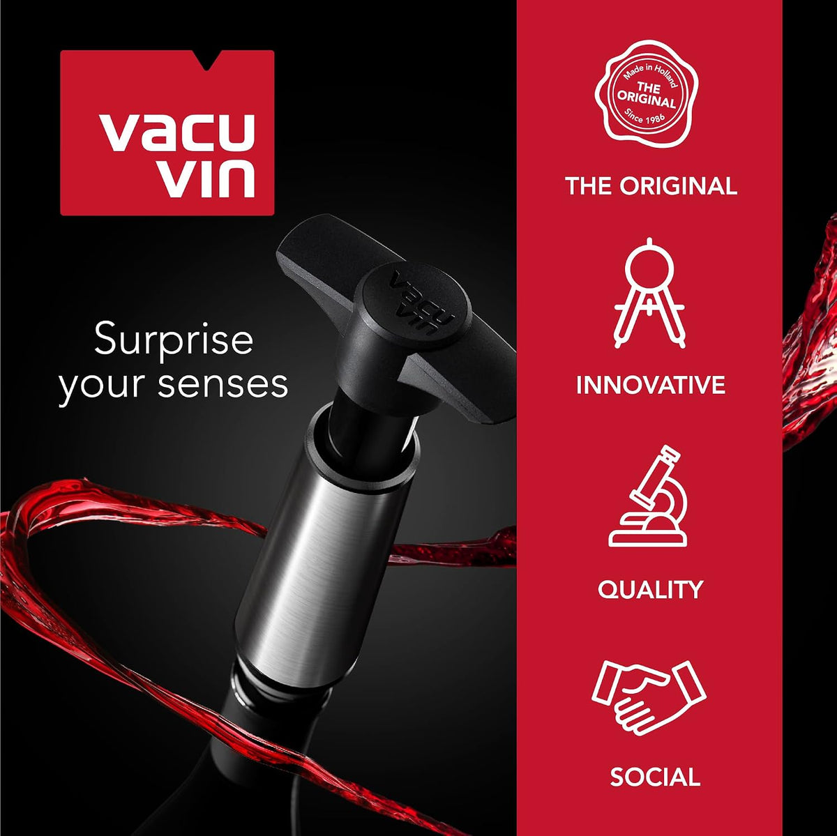 Vacu Vin, 4874360, Pineapple Slicer & Wedger Stainless Steel/Yellow