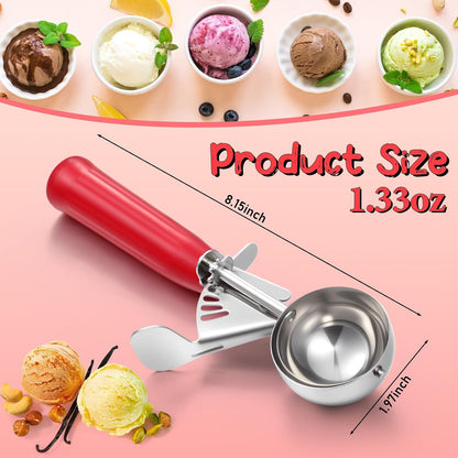 Reallnaive Ice Cream Scooper with Trigger, 4 oz, Gray