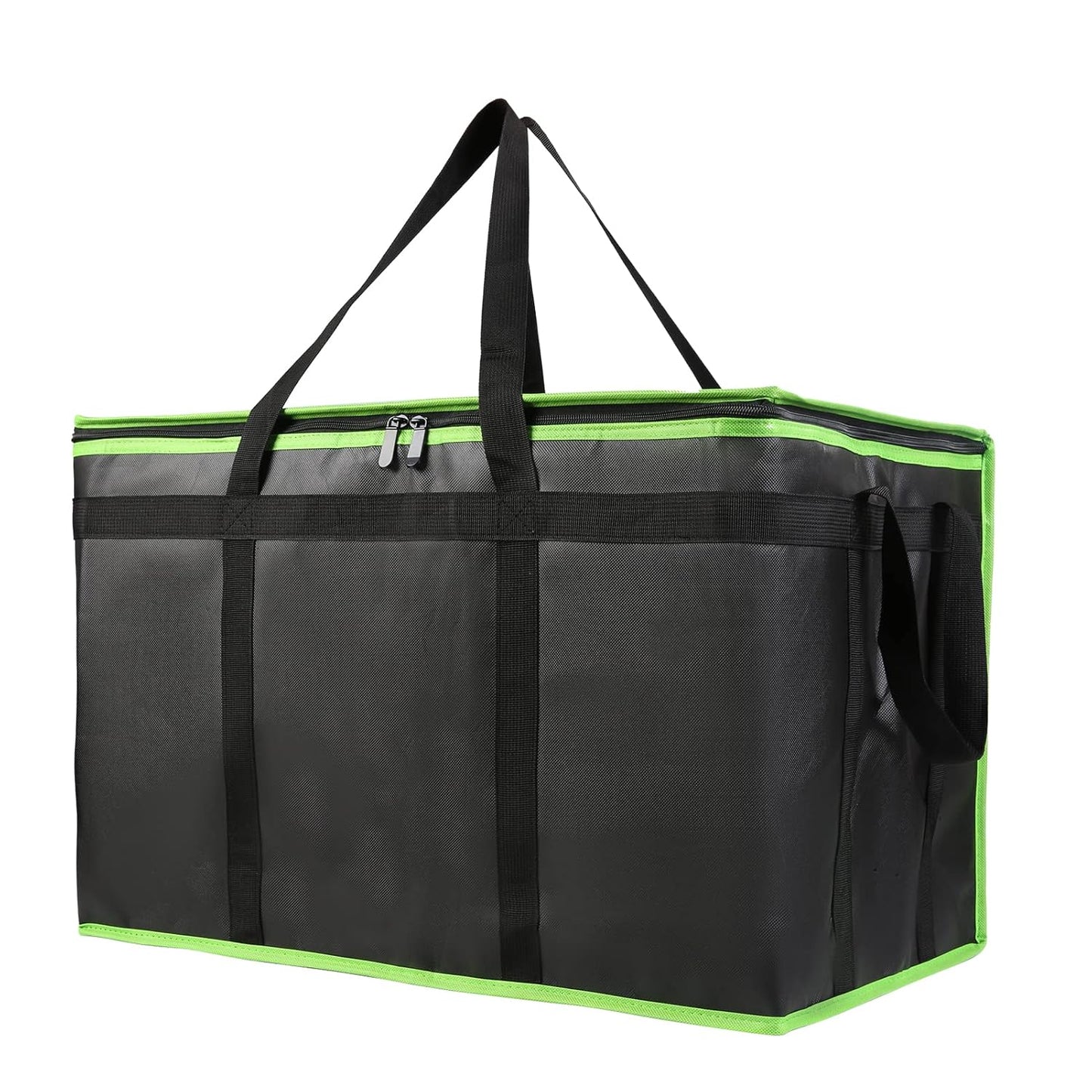 Bodaon Insulated Food Delivery Bag, XXXL Pizza Delivery Bags for Hot and Cold Food, Commercial, Large Capacity Reusable Warming Bag, Catering Cooler Bag for Rideshare, Warmers for Parties (Black, 1Pk)