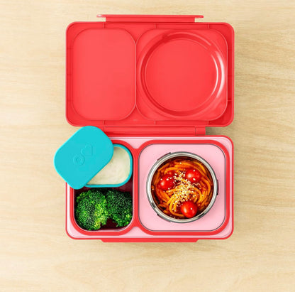OmieBox (2 pack) Leakproof Dips Containers To Go, Salad Dressing Container, Condiment Container with Lids - Food Safe Silicone - 4 ounces (Blue/Lime)
