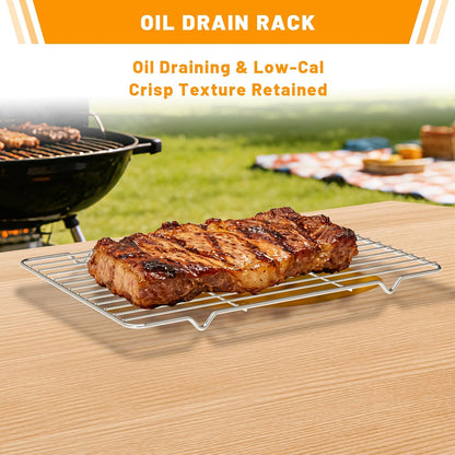 5pcs Grill Prep Trays Sets, Stainless Steel Grilling Prep and Serve Tray, Marinade Container with Lid, Thawing Board, Cutting Board, BBQ Grill Accessories, Grilling Gifts for Mens