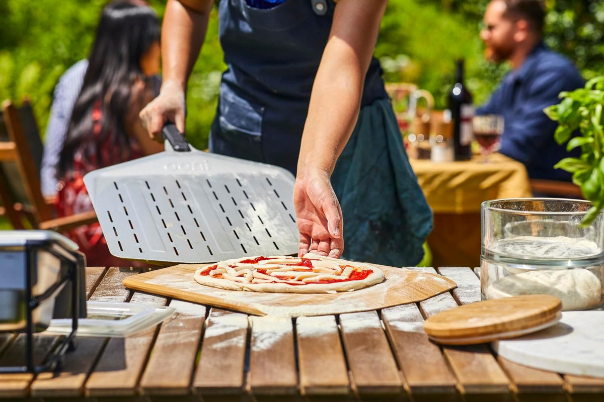 Ooni 12” Bamboo Wood Pizza Peel –12 Inch Pizza Spatula Paddle, Wooden Pizza Cutting Board, Pizza Oven Accessories