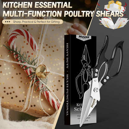Huusk Poultry Shears Heavy Duty – All Purpose Japanese Kitchen Scissors