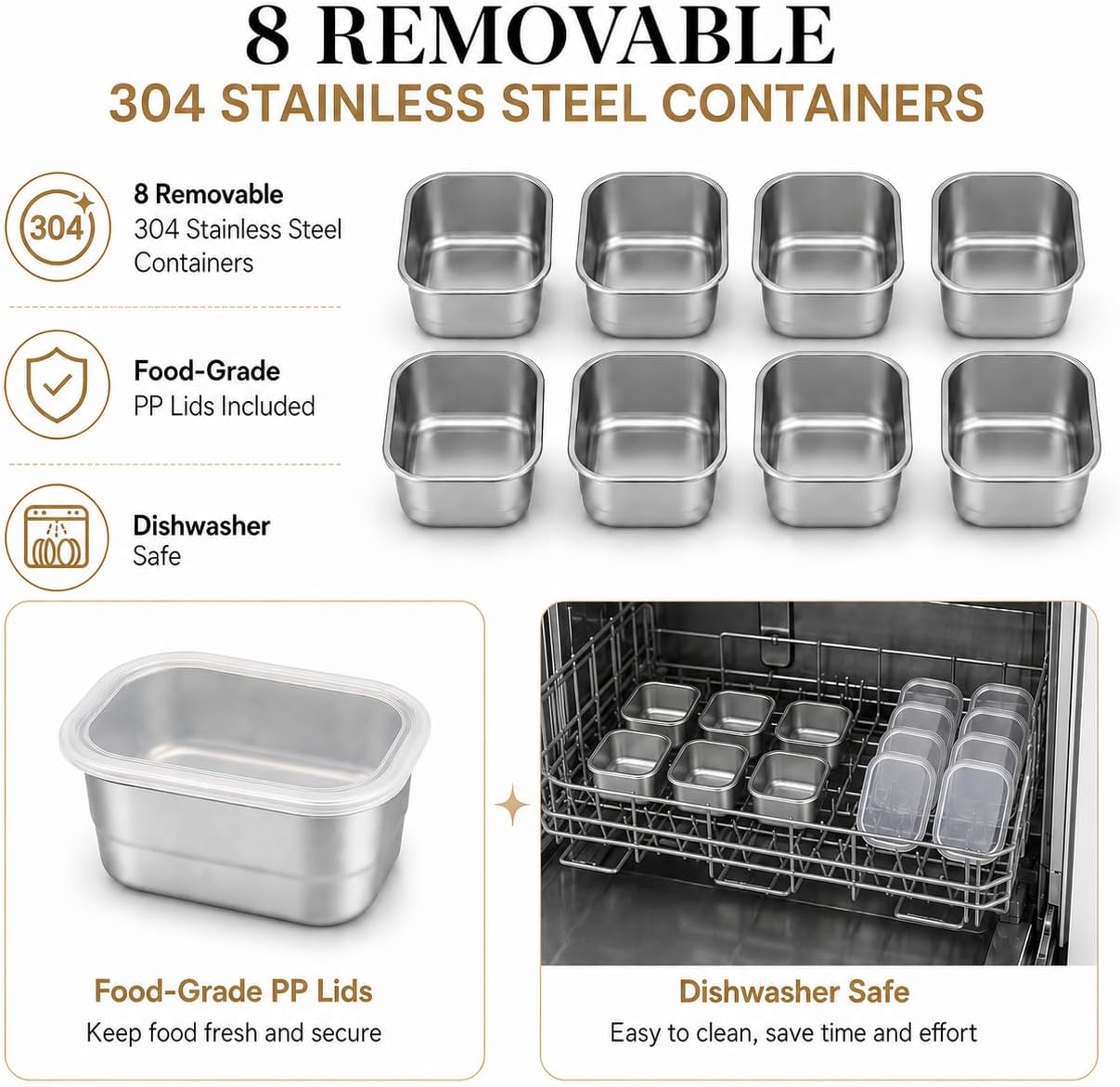 Ankou Food Storage Container Sets, 2.8 Qt *2+ 4.2 Qt *4 Airtight Canisters with Lids and 130ml Scoop, BPA-Free Plastic Pantry Containers for Flour, Sugar, Rice