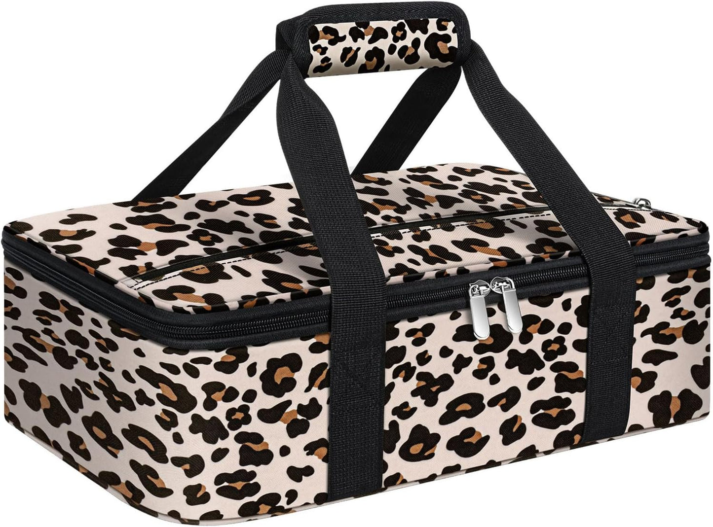Insulated Casserole Carrier, Portable Casserole Carrier for Hot or Cold Food Lunch Tote Warmer or Cooler Bag, Lasagna Lunch Bag for Potluck Parties- Fits 9" x 13" Baking Dish-Charcoal Grey