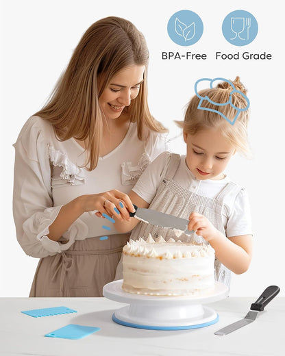 Kootek Cake Decorating Kit with Turntable Baking Supplies for Beginner Pros