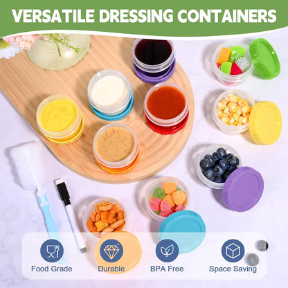 10 oz Plastic Containers with Lids, 12 Pack Stackable Small Freezer Container, Reusable Clear Food Storage Meal Prep Containers for Snack Fruit, Microwave & Dishwasher Safe