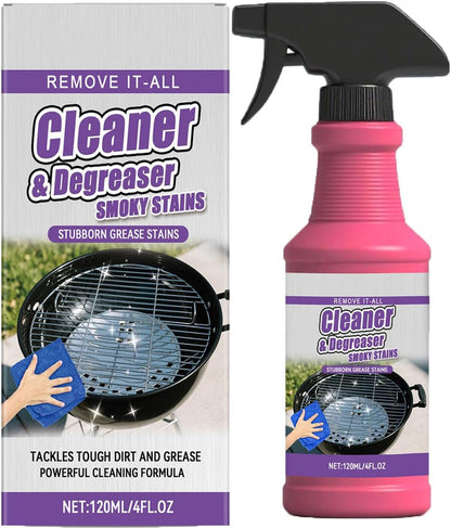 Fast-Acting Heavy-Duty Grill Degreaser Spray, BBQ Degreaser Cleaner Heavy Duty, Smoky Stains, And Stubborn Grease (2Pcs)