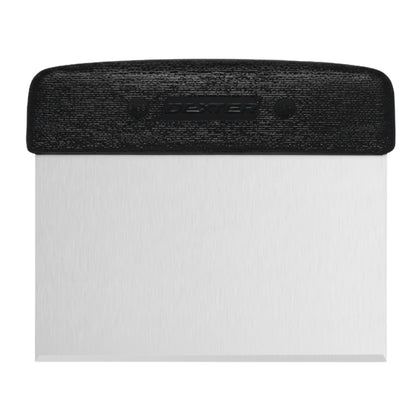 Dexter-Russell 6” x 3” Dough Cutter/Scraper – S196B, Stainless Steel Blade with Black Textured Handle, Sani-Safe Series, NSF Certified, Made in USA
