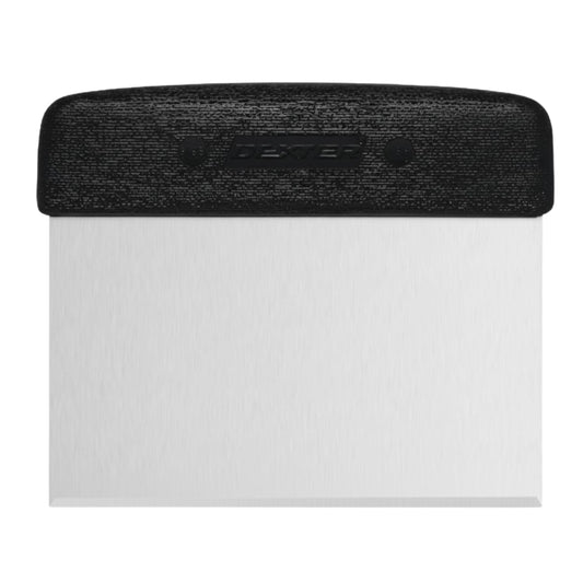 Dexter-Russell 6” x 3” Dough Cutter/Scraper – S196B, Stainless Steel Blade with Black Textured Handle, Sani-Safe Series, NSF Certified, Made in USA