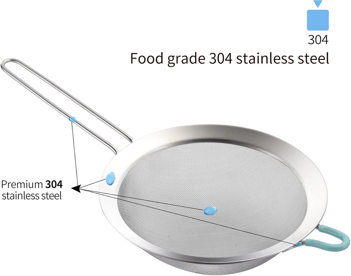 Fine Mesh Strainer with Handle Tea Sifter Stainless Steel Sieve
