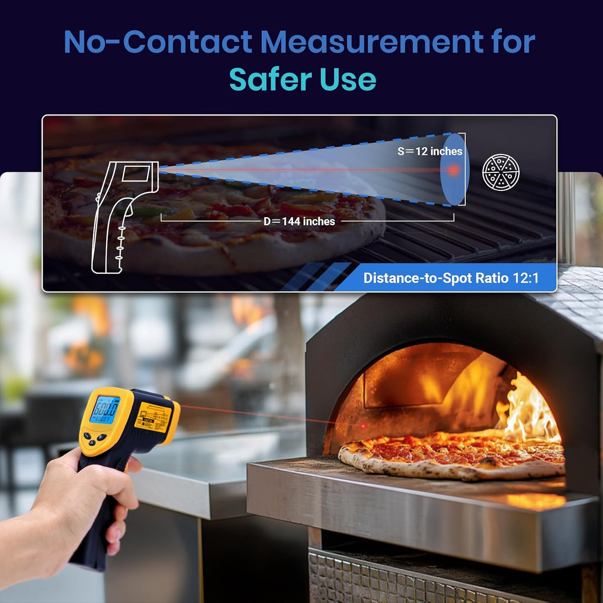Etekcity Infrared Thermometer Laser Temperature Gun, -58°F~1130°F