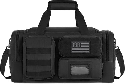 Tactical Pistol Range Bag, Gun Range Bag for Handguns, Shooting Duffle Range Pistol Bag with 6X Magazine Slots, Extra Pockets for Ammo and Essentials
