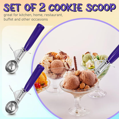 Reallnaive Ice Cream Scooper with Trigger, 4 oz, Gray