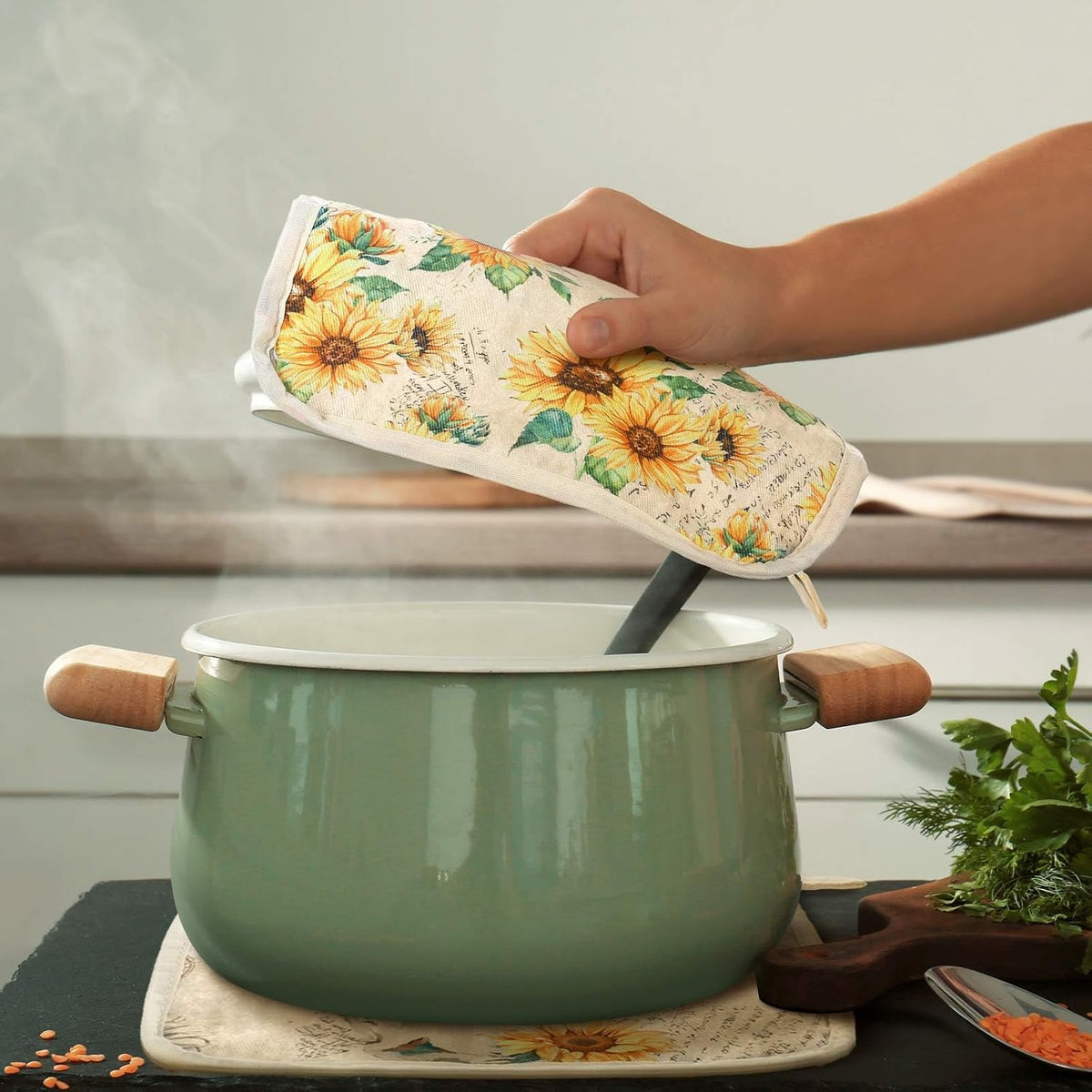 Bencailor 12 Pcs Christmas Wildflower Pot Holders with Pocket